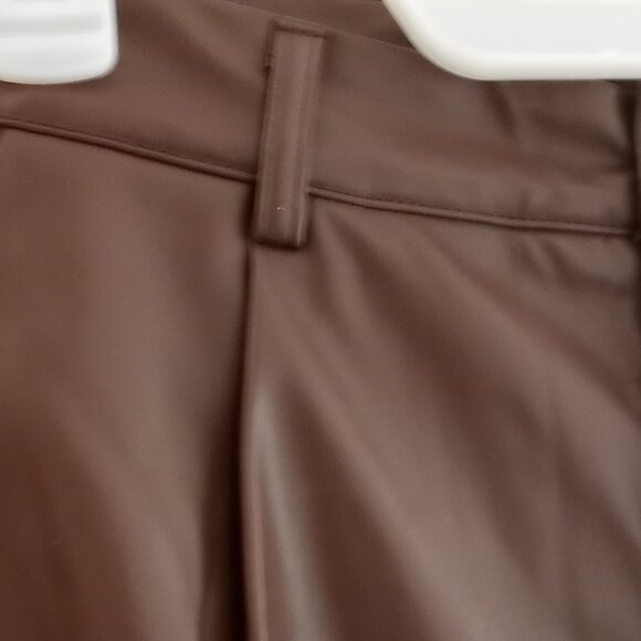 Faux Leather Pant Size M Brown NWOT - Picture 6 of 13